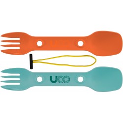 Uco Utility Spork 2pk With Cord Teal  - Bestik