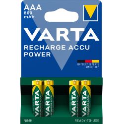 Varta Recharge Accu Power Aaa 800mah 4 Pack  B  - Batteri