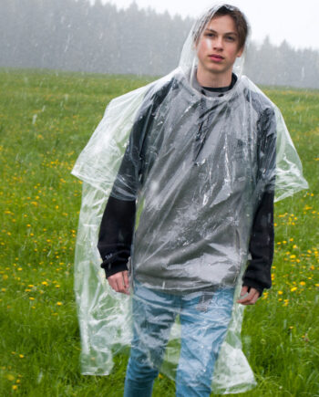 Regnponcho Engangs Bionedbrydelig