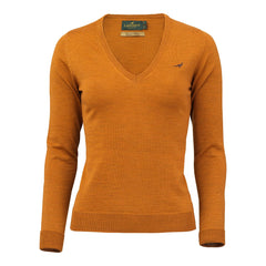 Camilla  -neck Merino Sweater   Mustard