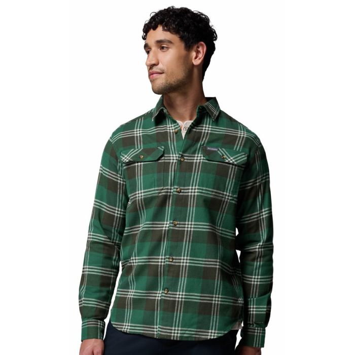 Columbia Flare Gunâ  Stretch Flannel Rain Forest Trails Edge Plaid
