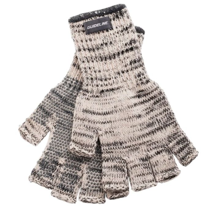 Guideline Wool Fingerless Glove Grey Twist