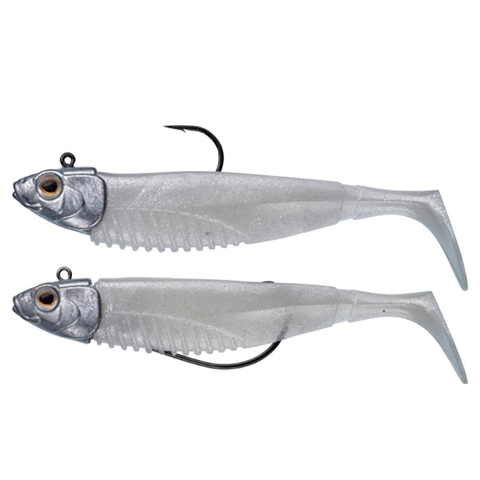 Gunki  -bump Swm95    Stk -white Powder Gummisfisk  Shad  Jig
