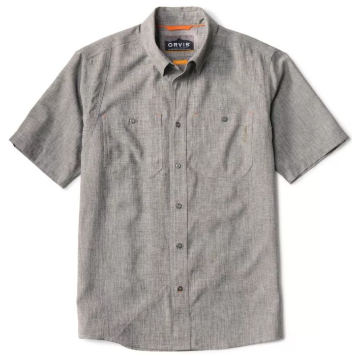Orvis Tech Chambray Ss Work Skjorte Moss