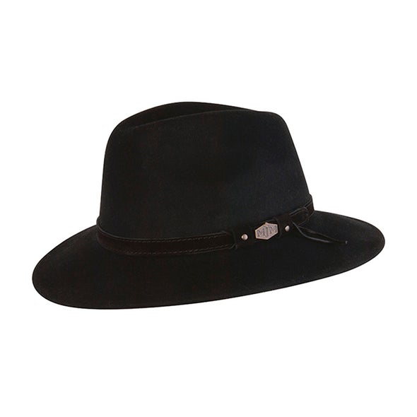 Mjm Levi Woolfelt Crush Hat Black