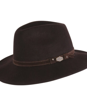 Mjm Levi Woolfelt Crush Hat Brown