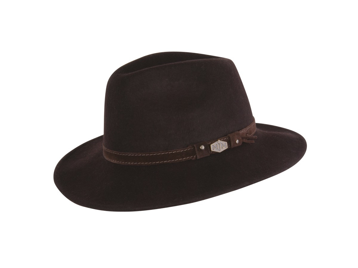 Mjm Levi Woolfelt Crush Hat Brown