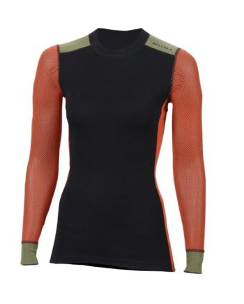 Aclima Crew Neck Hiking Wool   Black   Poinciana   Oli