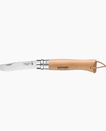 Opinel     Stainless     Cm     Læderstrop  Bøg