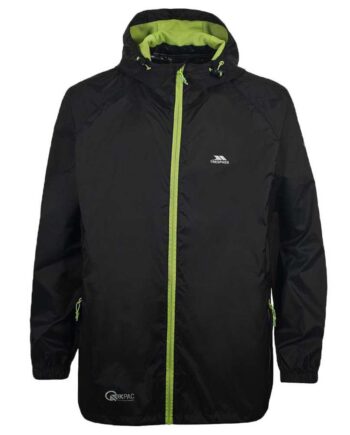 Trespass Qikpac Regnjakke Black Green